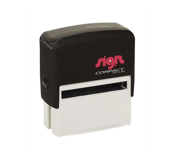 Kit Tampon prêt à l'emploi Compact Typo 5 lignes Sign Manutan