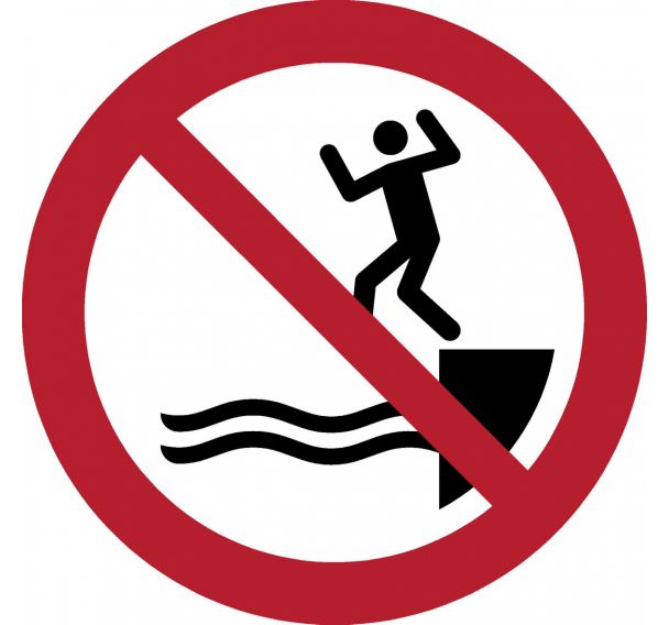 Panneau pictogramme Interdiction de sauter dans l
