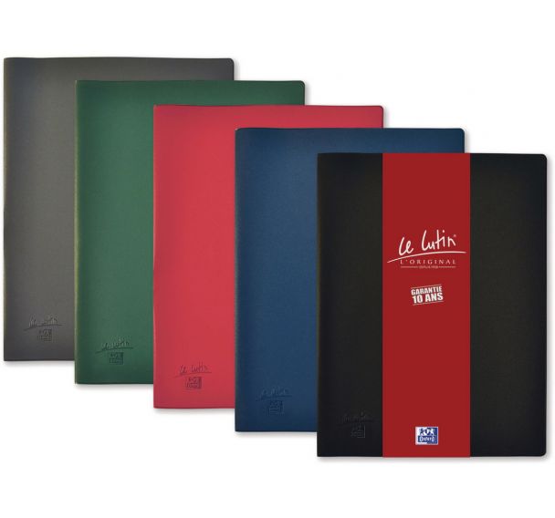 Protège-Documents OXFORD Le Lutin® A4 - 100 Vues, Couverture PVC Noir, Fabriqué En France, Garanti 10 Ans
