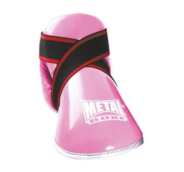 Protège-Pieds METAL BOXE Rose Taille XS - Enfants, PVC Rembourré, Fermeture Velcro
