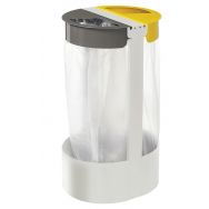 2 poubelles sur pied 2 x 75 L - Citwin essentiel - blanc