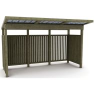 Abri voyageurs Caméléon 390x200x239 cm - pin traité