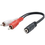 Adaptateur 2 RCA M / Jack 3.5mm F - 20cm