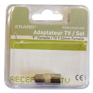 Adaptateur fiche satellite femelle/ TV femelle 9.52mm s/cart