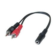 Adaptateur Mini Jack 3.5 mm vers 2 x RCA