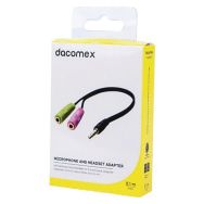 Adaptateur micro et casque stéréo jack 3.5 mm DACOMEX