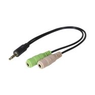 Adaptateur micro et casque stéréo Mini Jack 3.5 mm - Dacomex