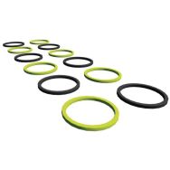 Anneaux de motricité fixés au sol vert et noir - Freetness