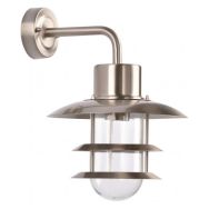 Applique Nazare ip44 en acier nickel brossé