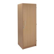 Armoire 1 porte Armel serrure moraillon coloris Hêtre naturel
