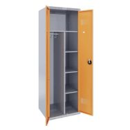 Armoire 2 portes sur socle 1/2 penderie 1/2 lingère largeur 60 cm