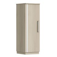 Armoire Aubance sur socle, 1 porte ouverture droite, acacia crème