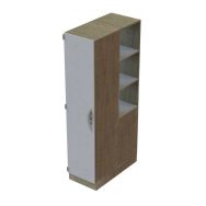 Armoire Quiétub tri-face Tabac/Gris