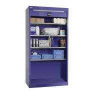 Armoire à rideaux verticaux (LxPxH) 1000x580x1950 mm Bleu pigeon