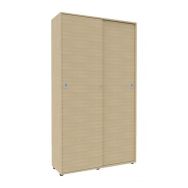 Armoire bois IDEA portes coulissantes hauteur 214 cm