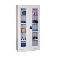 Armoire d'atelier à portes vitrées
