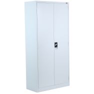 Armoire haute à portes battantes - Gris clair - Manutan Aris