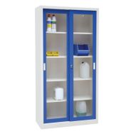 Armoire haute monobloc à vitrine - Largeur 1000 mm - Manutan