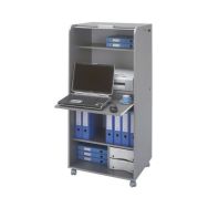 Armoire informatique mobile Orga coloris aluminium