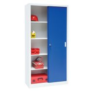 Armoires hautes à portes coulissantes CH - Largeur 150 cm - Manutan
