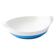 Lot de 12 assiettes creuses 21,2x17,6 cm mélamine blanche antidérapant