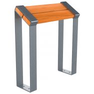 Assis debout Bron bois/acier