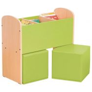 Bac à livres et poufs Basik 74 x 34 x 69 cm