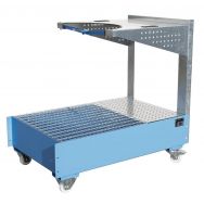 Bac de rétention mobile avec console - 1 fût de 200 litres - Bauer
