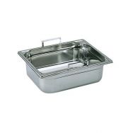 Bac gastronorme plein GN 1/2 inox anse escamotable