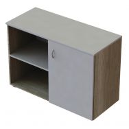 Bahut Quiétub 1 porte + 2 niches Tabac/Gris