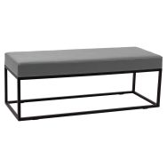 Banc Nova 120 cm assise simili cuir structure métal