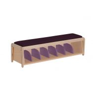 Banc d'accueil Lili avec casiers assise mousse