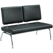 Banquette Altea - 2 places tissu PVC Noir
