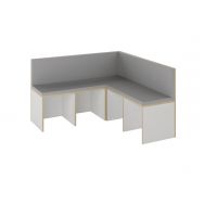 Banquette d'angle Filos assise mousse grise