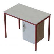 Bureau Quiétub 4 pieds + caisson 1 porte