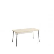 Bureau avec voile de fond Filos Cubo largeur 160 cm - bouleau