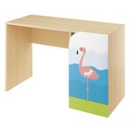 Bureau droit 1 porte - flament rose