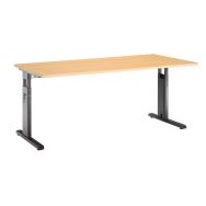 Bureau droit Minos - Hêtre, Largeur hors tout : 160 cm