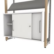 Caisson Ellipse blanc portes coulissantes