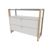 Caisson multimédia à tiroirs pour rayonnage Ellipse