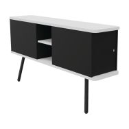 Caisson suspendu Alto Duo noir 2 pieds 2 portes 1 niche