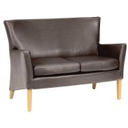 Canapé 2 places Manhattan dossier bas enduit PVC Ginko Taupe