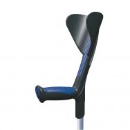 Canne anglaise bi-matière bleu
