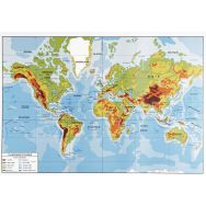 Carte du monde murale double face
