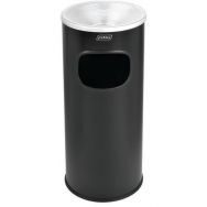 Cendrier et poubelle - métal - 30 L - noir