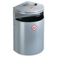Cendrier mural avec poubelle 13 L - gris