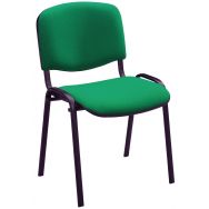 Chaise Fancy - Tissu - Structure noire - Manutan