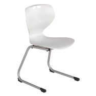 Chaise coque appui sur table Mahia, piétement acier
