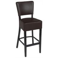 Chaise haute Vivaldi structure hêtre massif - assise/dossier tissu PVC