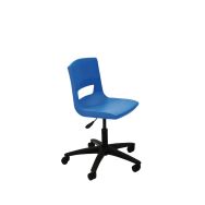 Chaise technique sur roulettes coque polypropylène Postura+